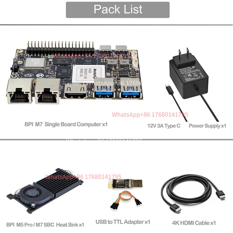 Computador de Placa Única RK35 - Banana Pi Bpi M7 Rk3588 avaliação e preço