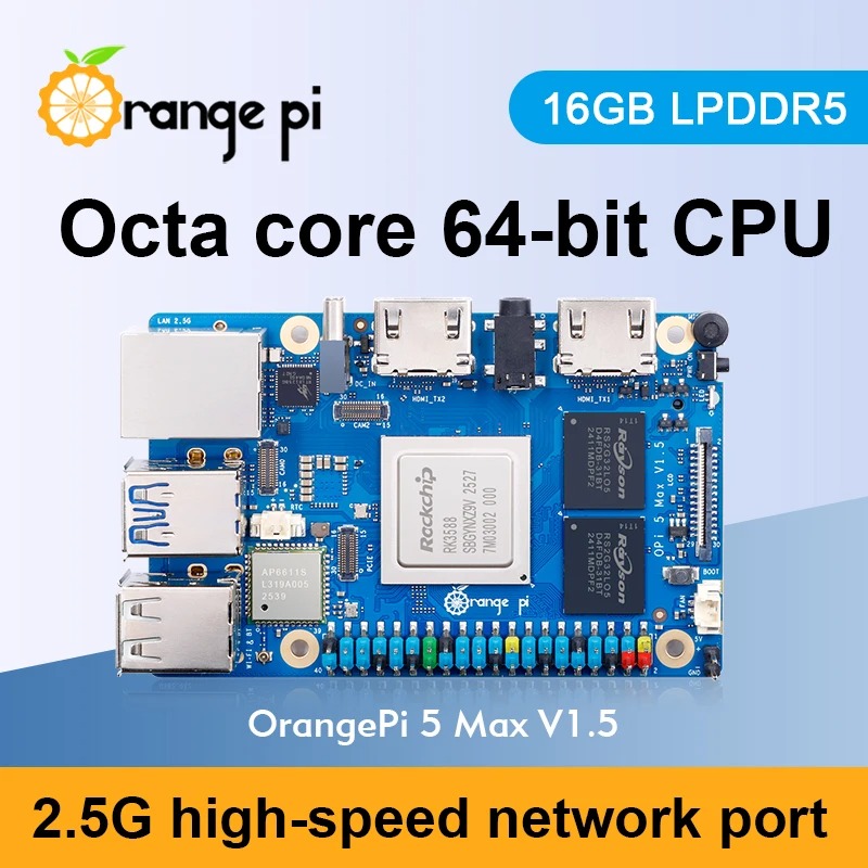RoRuSOrange Pi 5 Max 16GB V1.5 - Orange Pi 5 Max Rk3588 avaliação e preço